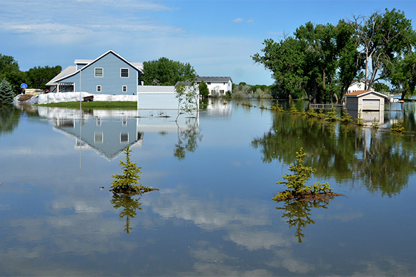 Flooded Residential Area