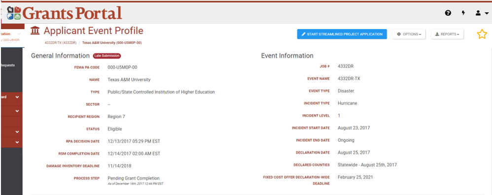 How to Navigate to the Insurance Area in Grants Portal (4 of 6)