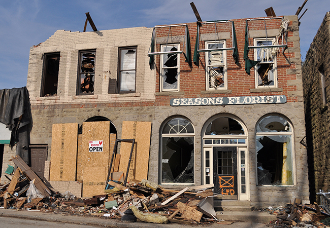 Destroyed historical buildings in Kentucky