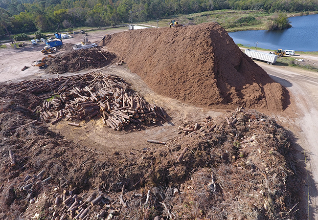 A Debris Staging and Reduction Site in Georgia