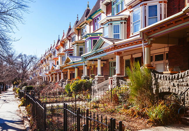 Row of houses in Baltimore