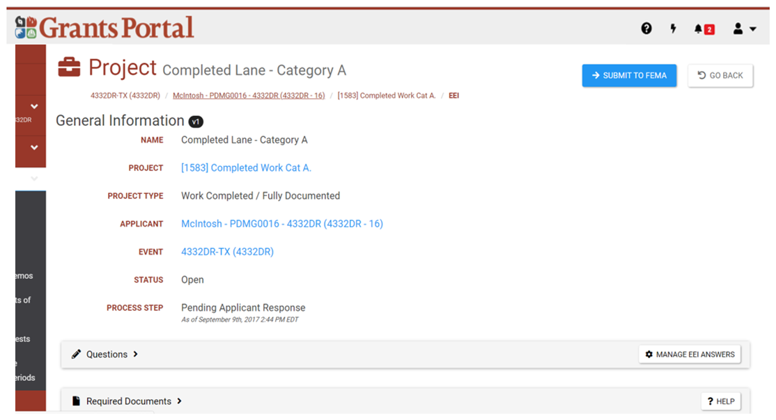 PA Grants Portal: Document Upload (1of5) EEI: Required Documents. Please refer to appendix 3-1.