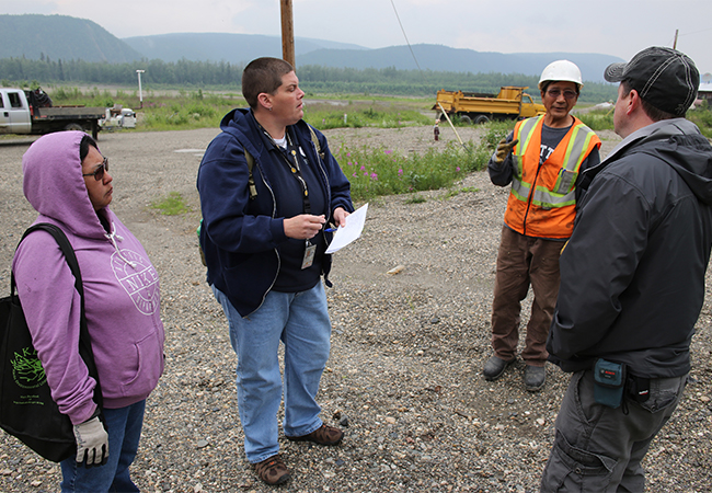 FEMA Inspectors speaking with disaster survivors in Alaska who sustained losses