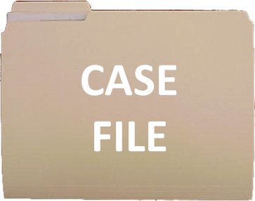 A graphic of a folder with the words, Case File, written on the cover. 