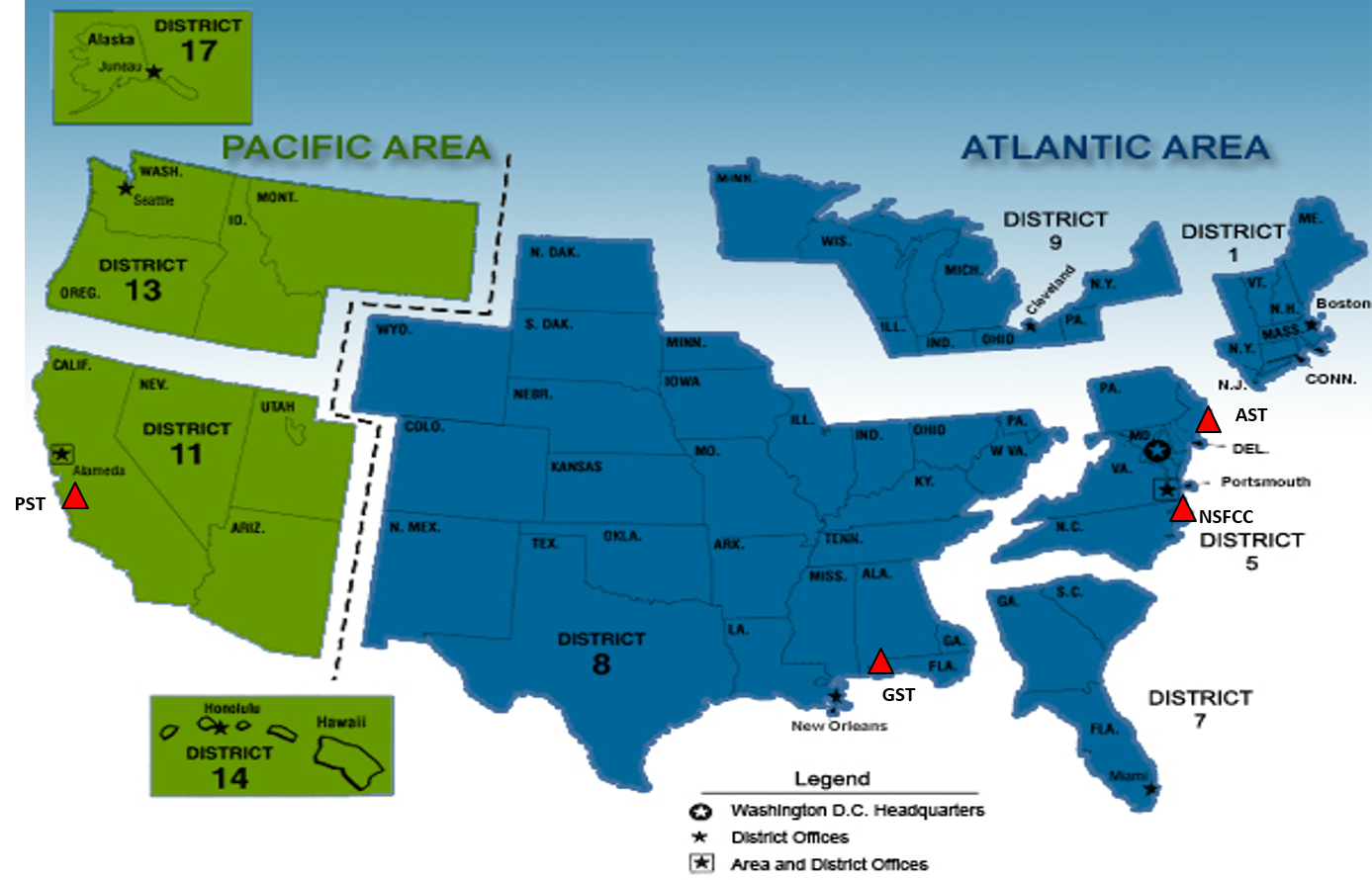 USCG District Map