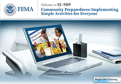 Screenshot of IS-909 - Welcome to IS-909 Community Preparedness: Implementing SImple Activities for Everyone