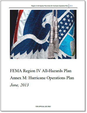 FEMA Region IV All-Hazards Plan, Annex M: Hurricane Operations Plan June 2013 (FOUO) cover