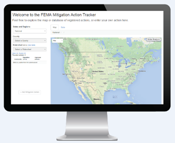 Mitigation Action Tracker (MAT) view on computer screen