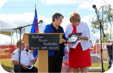 Resilience award presentation.