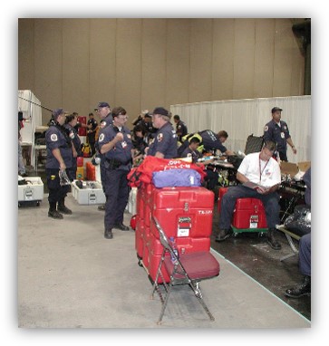 FEMA employees with packages