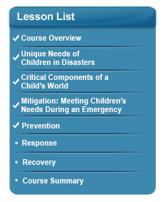 completed lesson 5 lesson list with a check mark next to lessons 1-4 and lesson 5, prevention